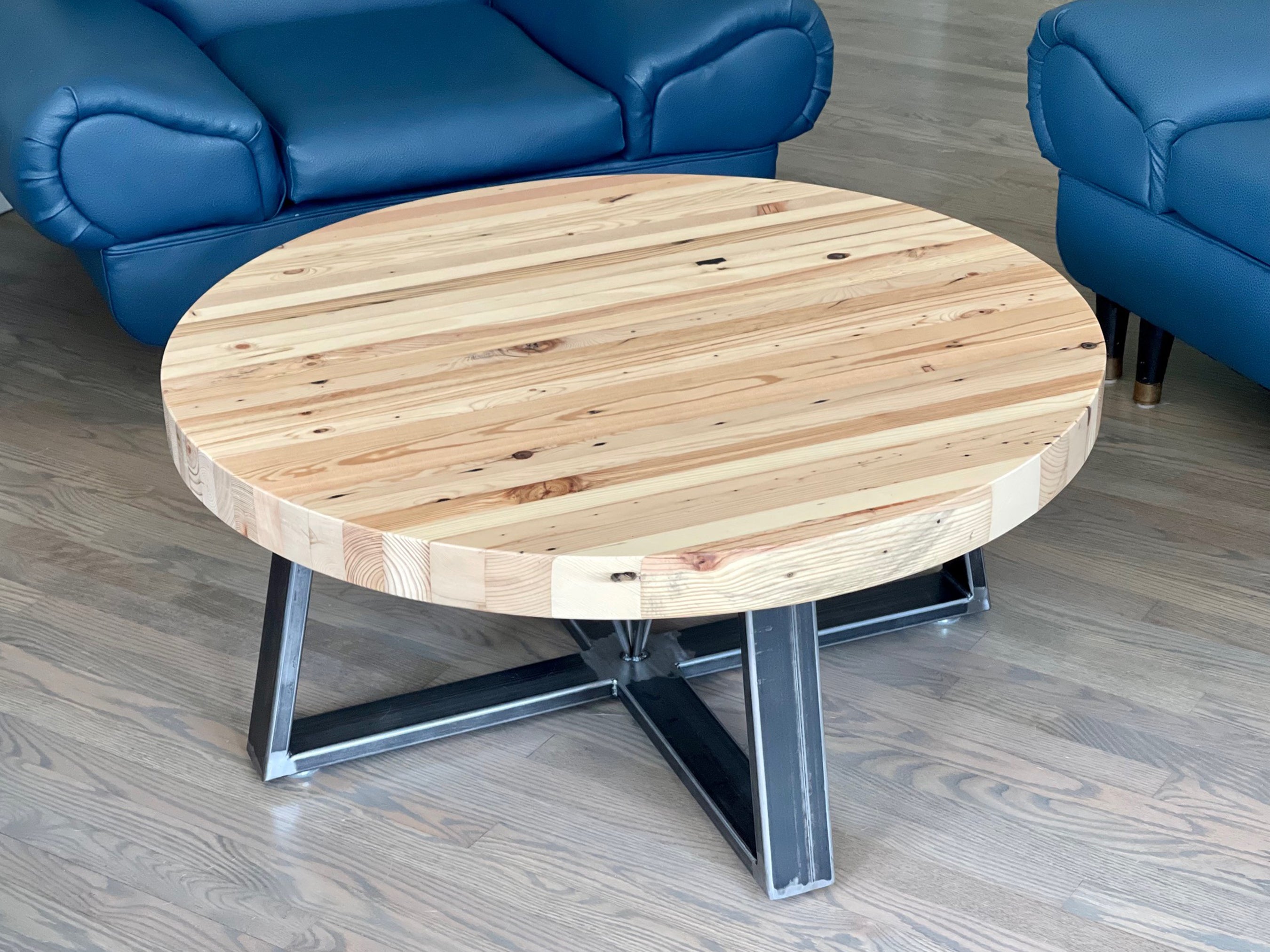 Table Box Round Round Wooden Coffee Table