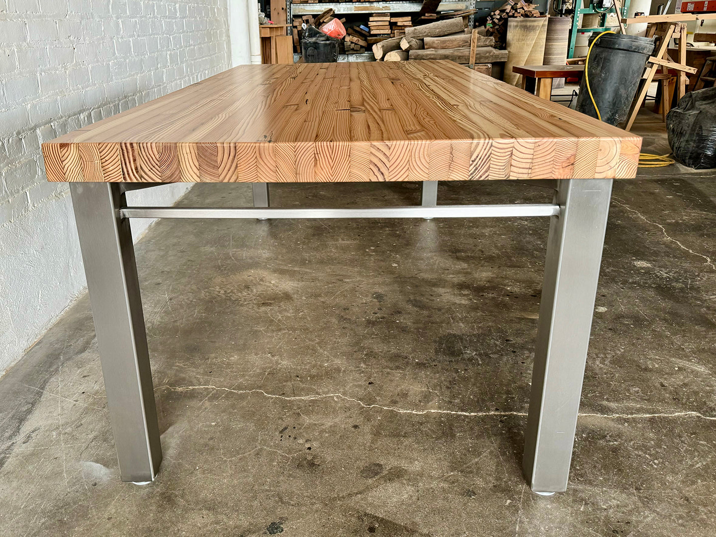 High Street Dining Table - Stainless Steel Base