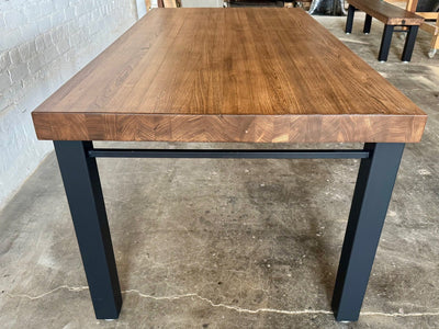 High Street Dining Table - Oak - Walnut Stain Finish