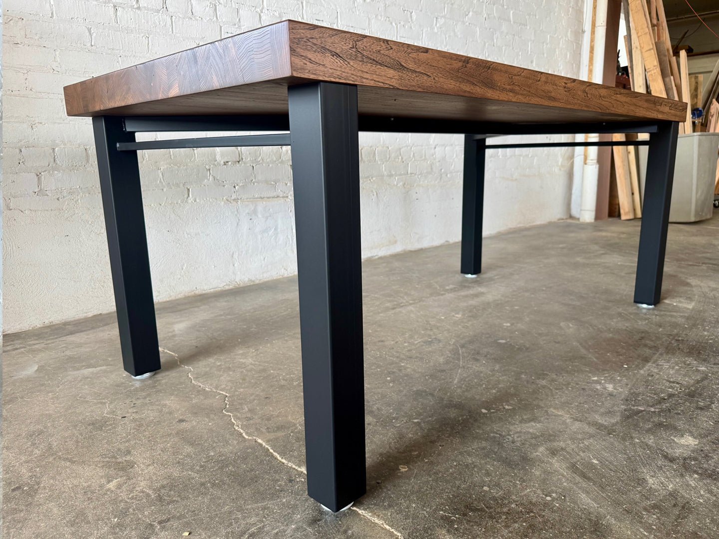 High Street Dining Table - Oak - Walnut Stain Finish