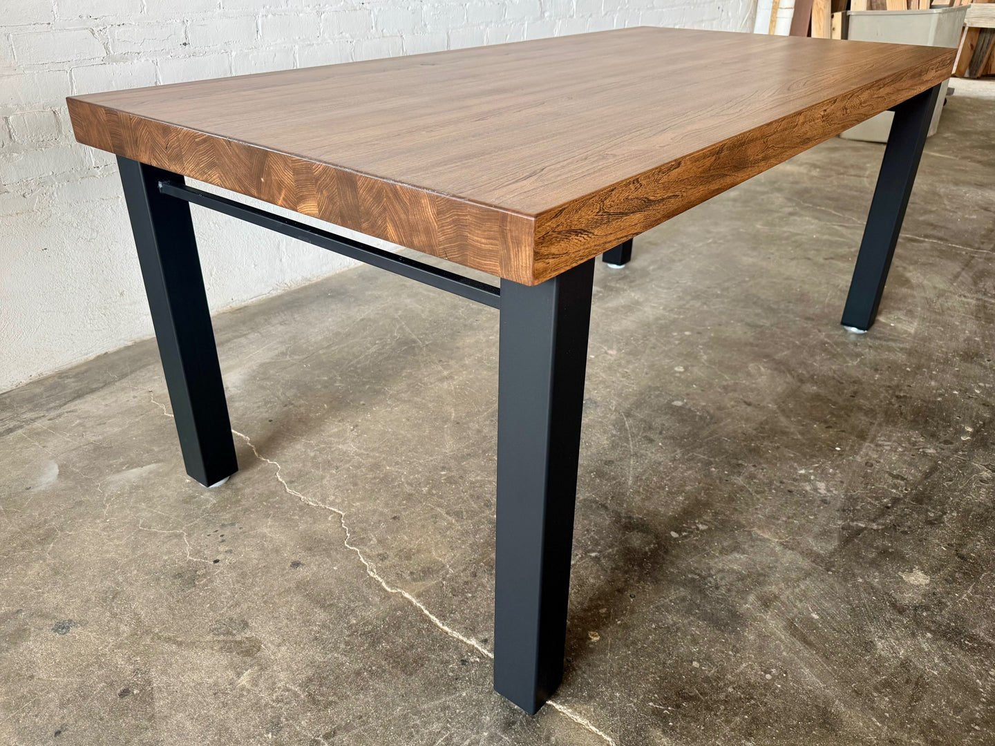 High Street Dining Table - Oak - Walnut Stain Finish