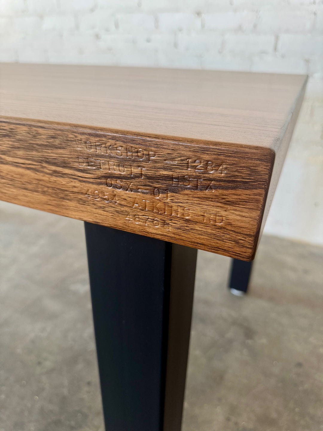 High Street Dining Table - Oak - Walnut Stain Finish