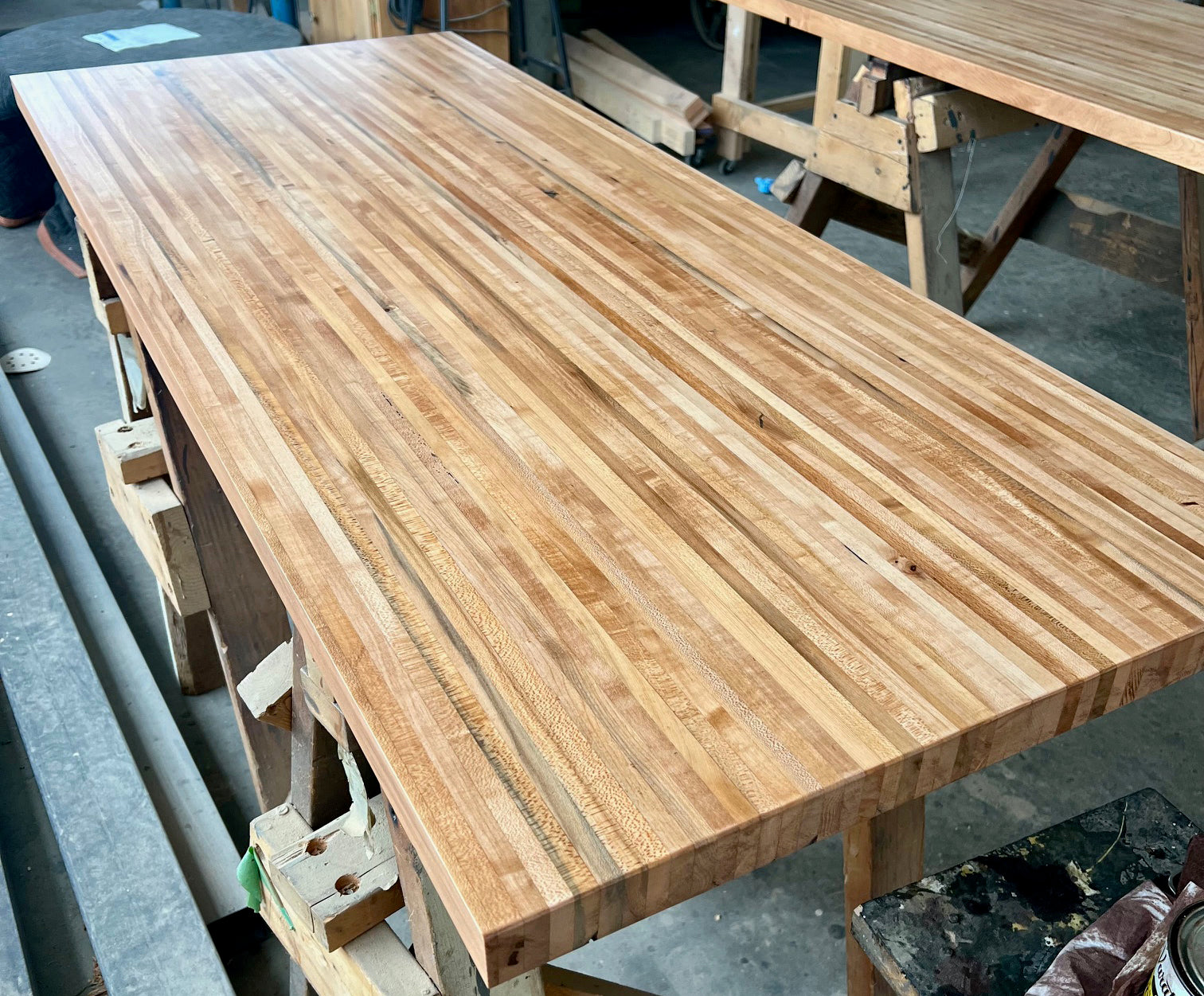 Reclaimed Maple Edge Grain Wood Butcher Block Countertop