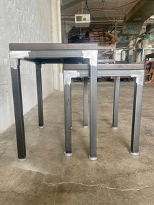 North End Reclaimed Wood Nesting Tables - Walnut Stain Finish