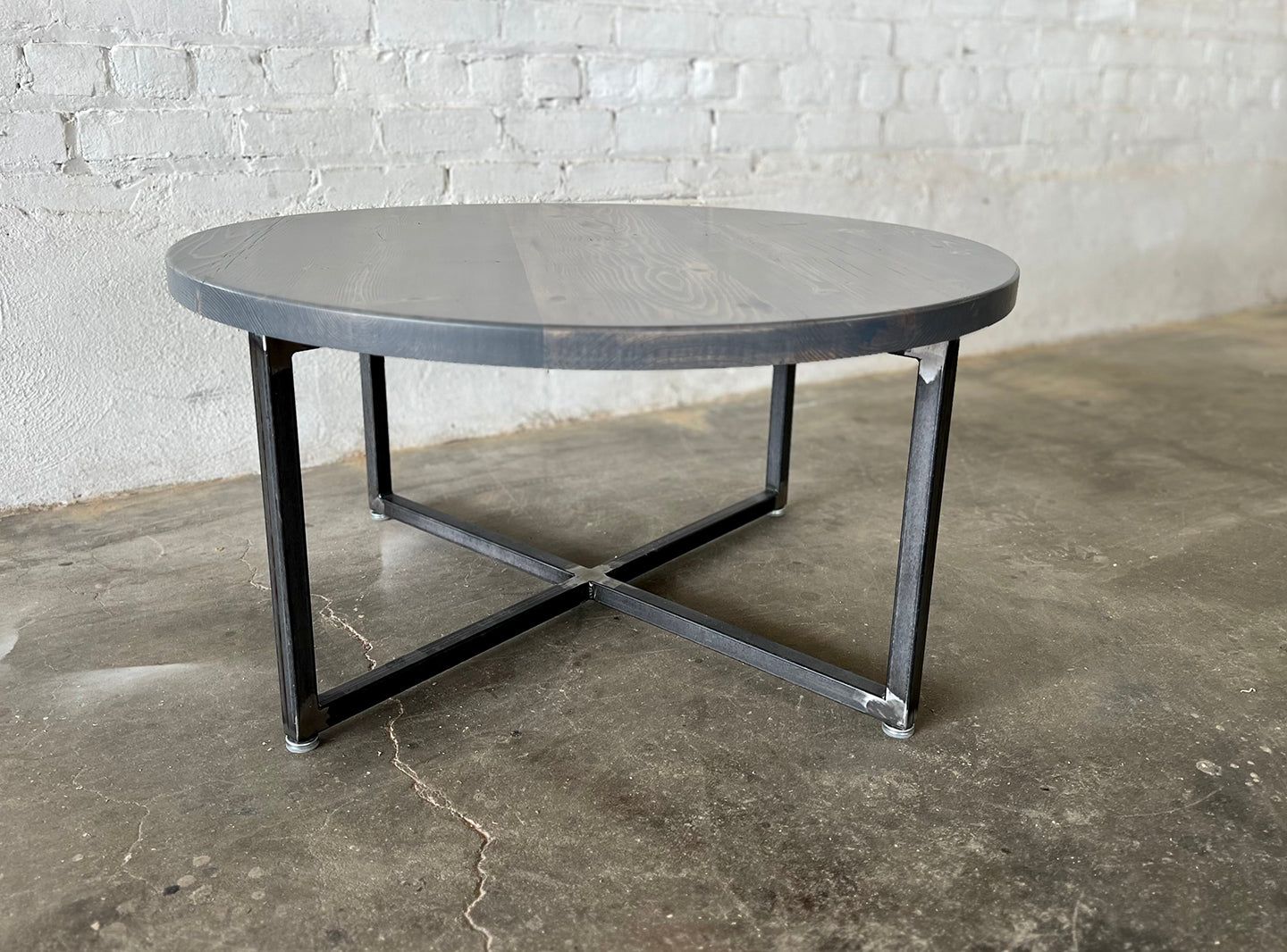 Roundabout | Modern Farmhouse | Reclaimed Wood | Coffee Table - Carbon Gray