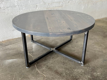 Roundabout | Modern Farmhouse | Reclaimed Wood | Coffee Table - Carbon Gray