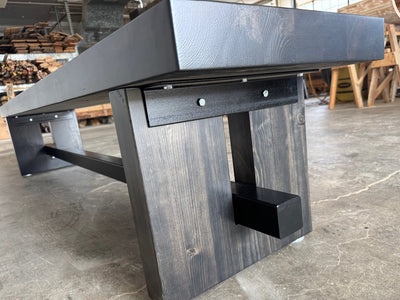 Commonwealth Reclaimed Wood Bench - Ebony Finish