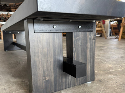 Commonwealth Reclaimed Wood Bench - Ebony Finish