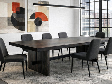 Commonwealth Reclaimed Wood Dining Table - Ebony Stain Finish