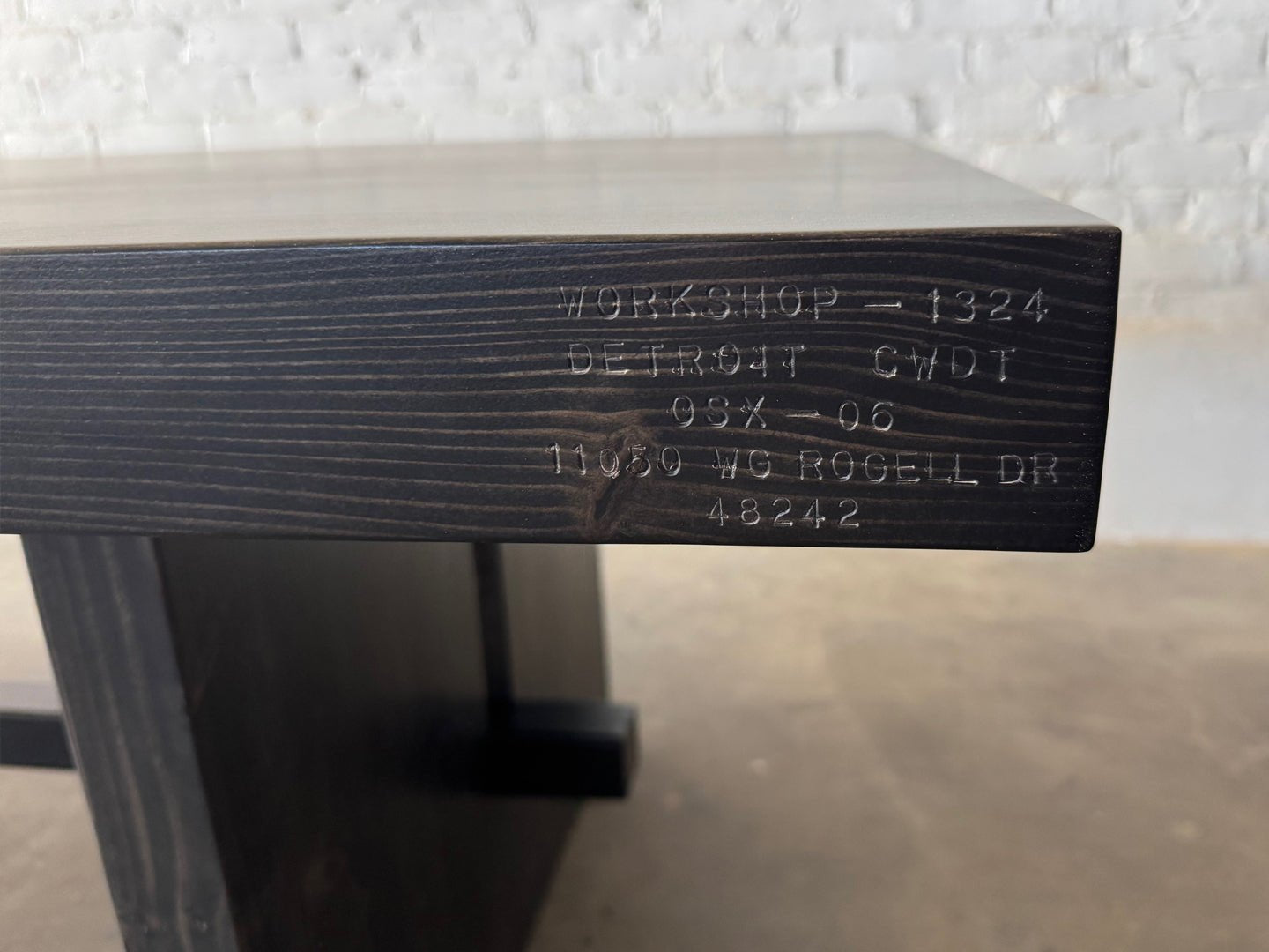 Commonwealth Reclaimed Wood Dining Table - Ebony Stain Finish