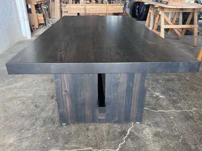 Commonwealth Reclaimed Wood Dining Table - Ebony Stain Finish