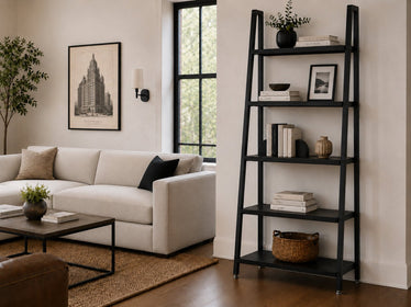 Dexter Reclaimed Wood Ladder Bookcase XL