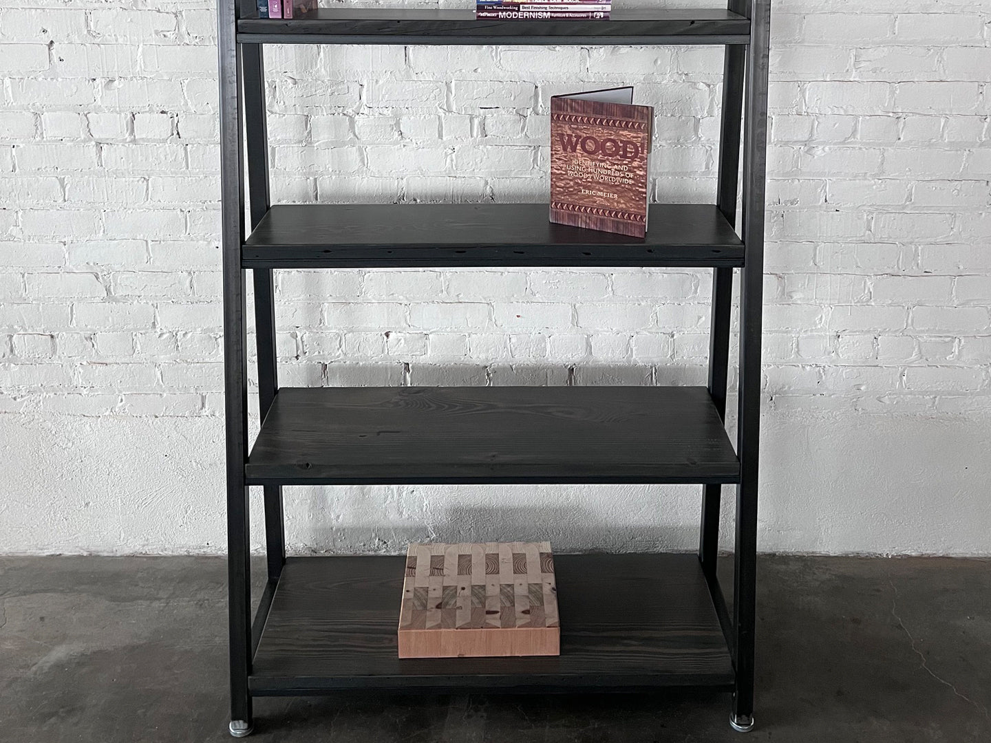 Dexter Reclaimed Wood Ladder Bookcase XL