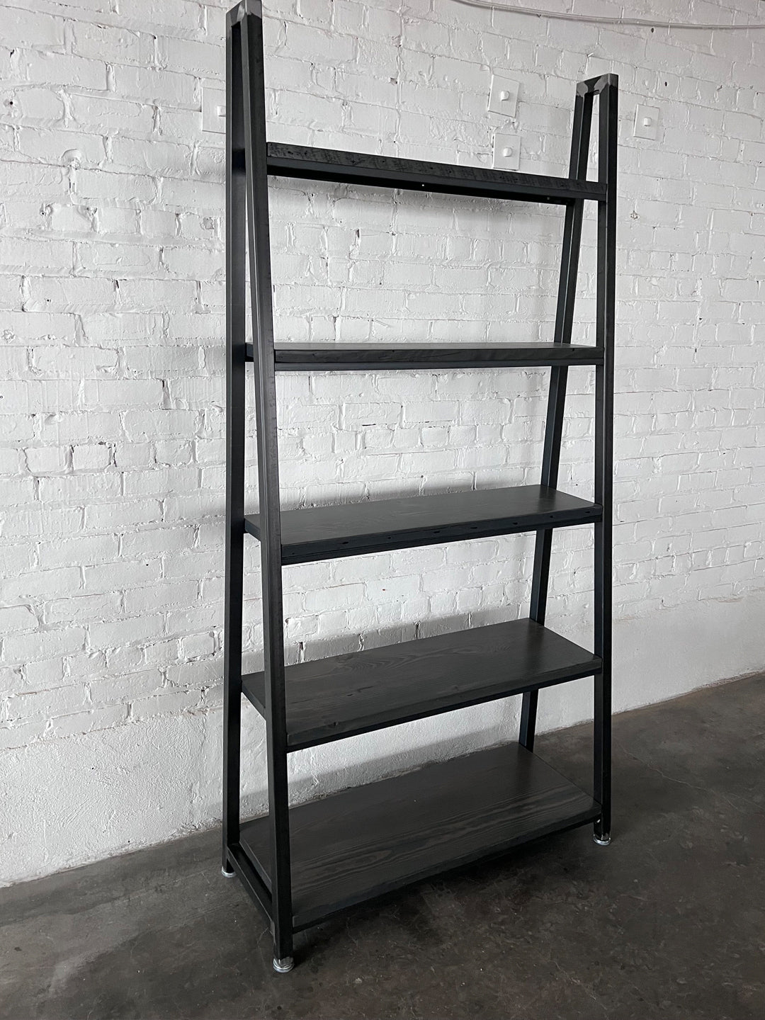 Dexter Reclaimed Wood Ladder Bookcase XL