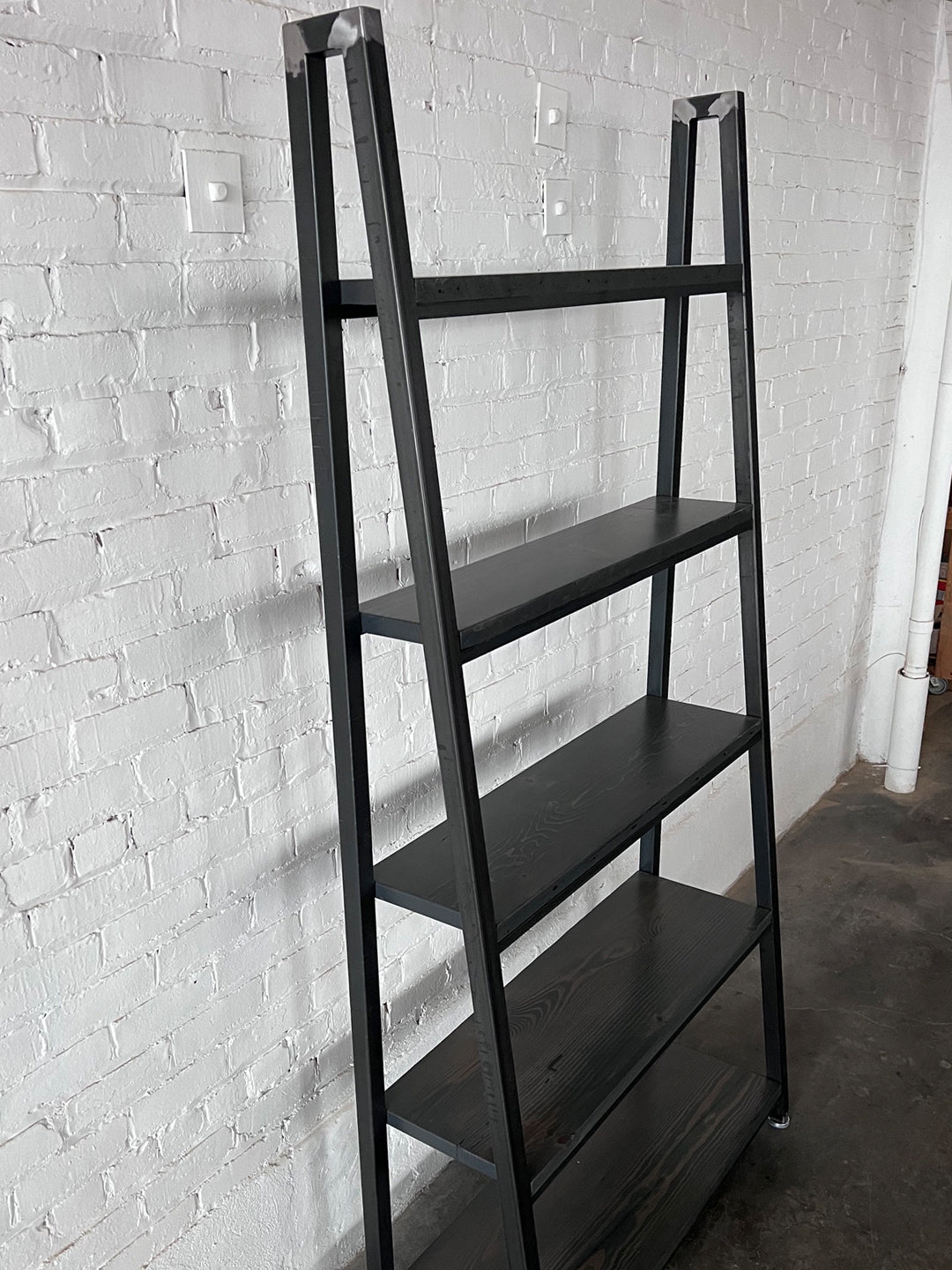 Dexter Reclaimed Wood Ladder Bookcase XL