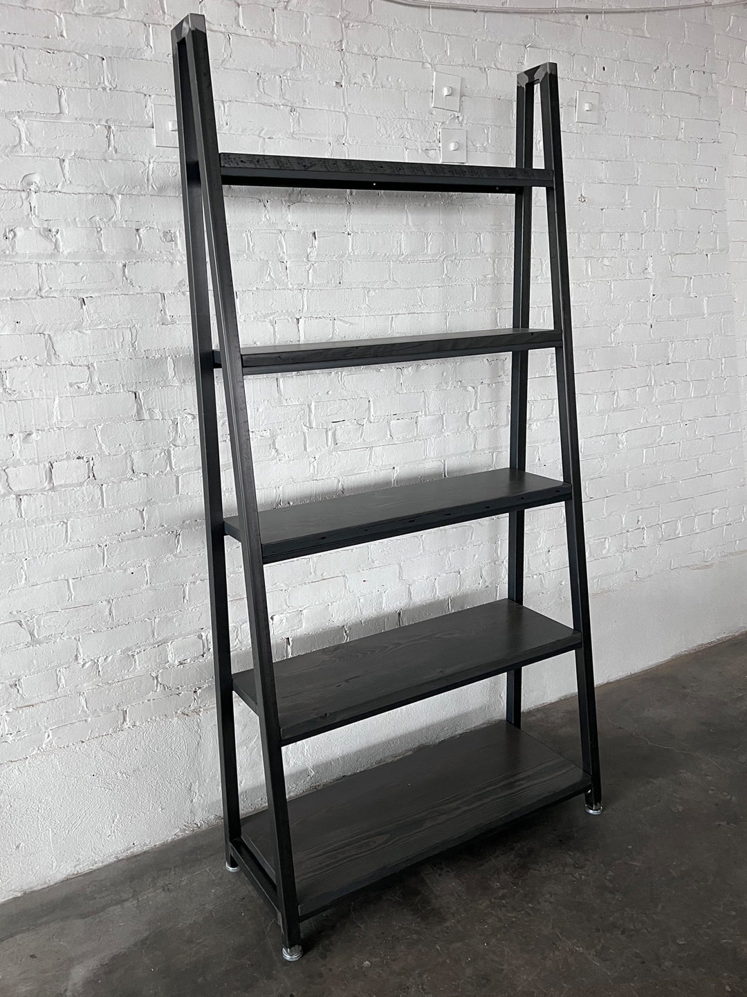Dexter Reclaimed Wood Ladder Bookcase XL