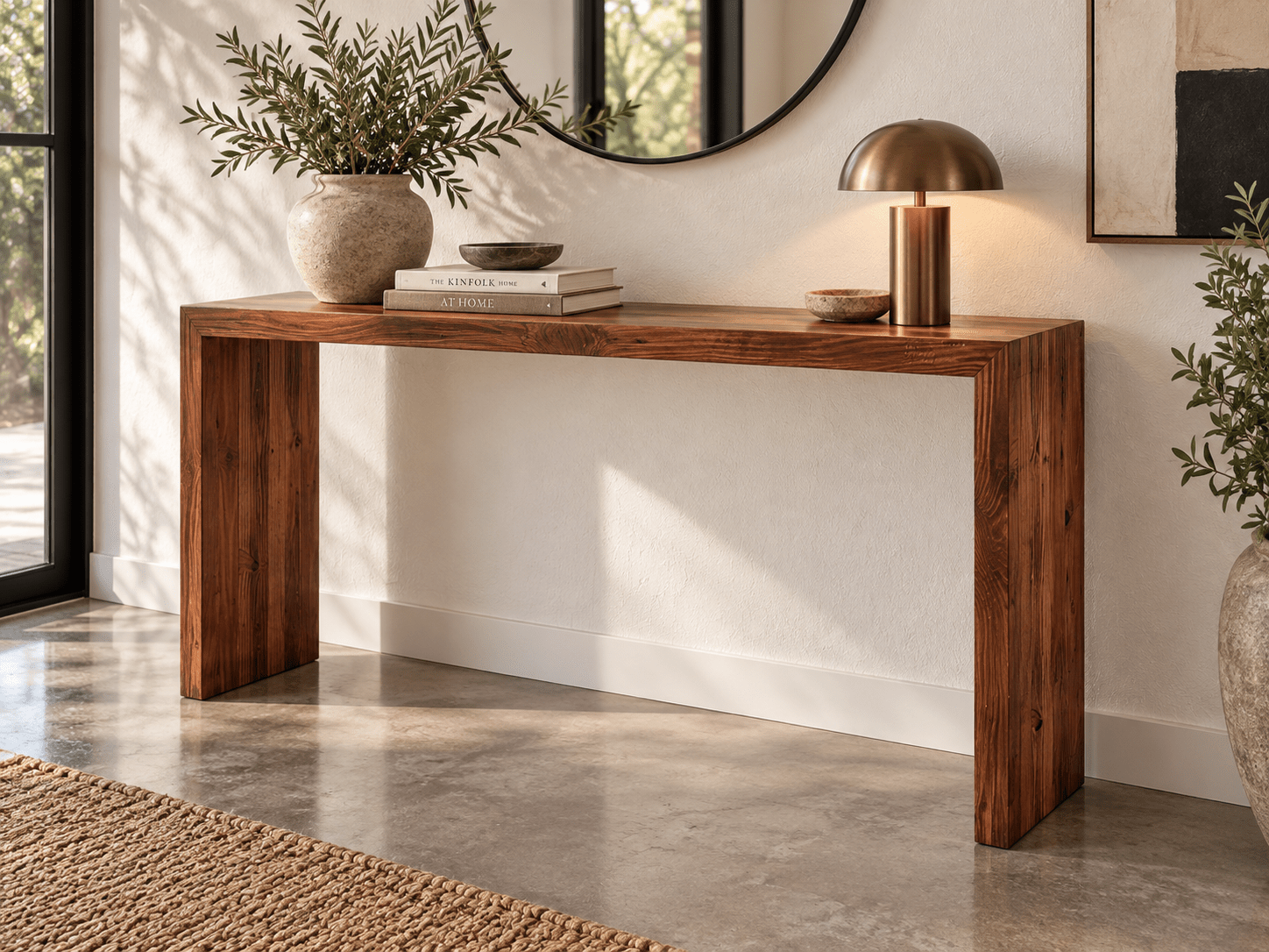 Eliot Reclaimed Wood Console Table | Modern Industrial Console Table | Workshop Detroit - WORKSHOP