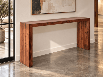 Eliot Reclaimed Wood Console Table | Modern Industrial Console Table | Workshop Detroit - WORKSHOP