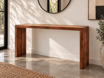 Eliot Reclaimed Wood Console Table | Modern Industrial Console Table | Workshop Detroit - WORKSHOP
