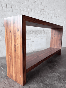 Eliot Reclaimed Wood Console Table with Shelf | Modern Industrial Console Table | Workshop Detroit - WORKSHOP