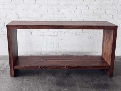 Eliot Reclaimed Wood Console Table with Shelf | Modern Industrial Console Table | Workshop Detroit - WORKSHOP