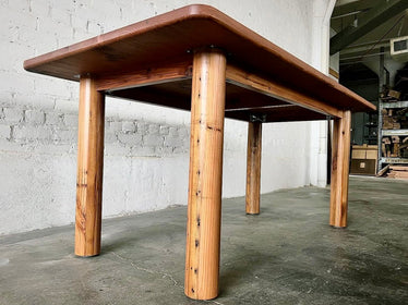 Ellis Reclaimed Wood Dining Table - Cherry Stain Finish