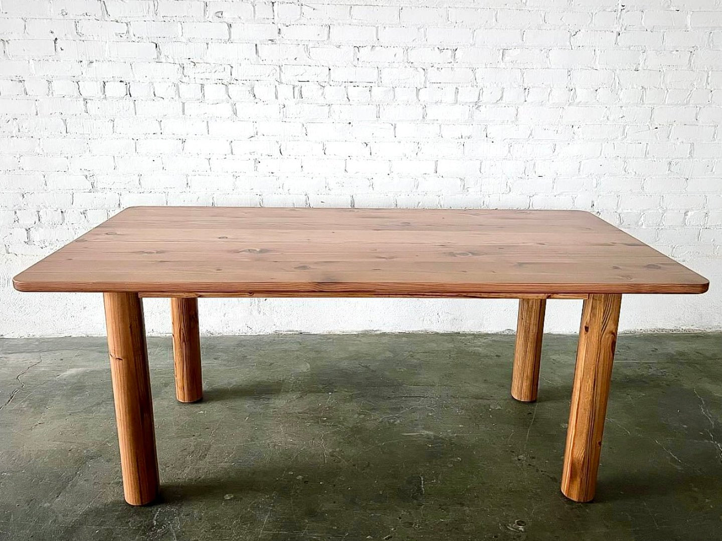 Ellis Reclaimed Wood Dining Table - Cherry Stain Finish