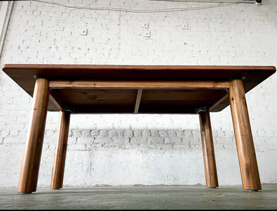 Ellis Reclaimed Wood Dining Table - Cherry Stain Finish