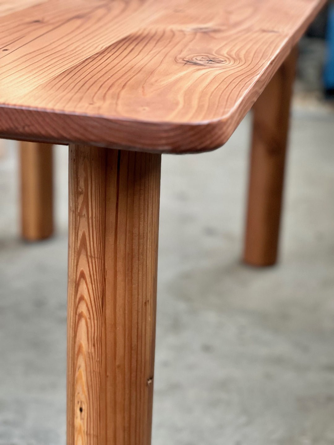 Ellis Reclaimed Wood Dining Table - Cherry Stain Finish