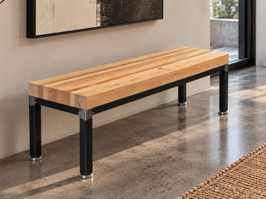 Grand Boulevard Reclaimed Wood Bench - Natural Finish