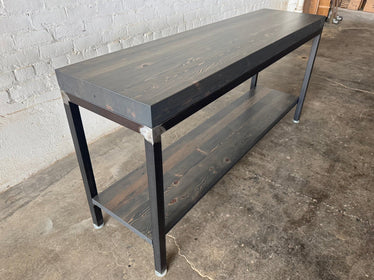 Grand Boulevard Reclaimed Wood Console XL w/ Shelf - Briarsmoke Finish