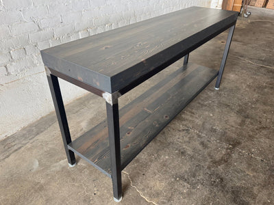 Grand Boulevard Reclaimed Wood Console XL w/ Shelf - Briarsmoke Finish