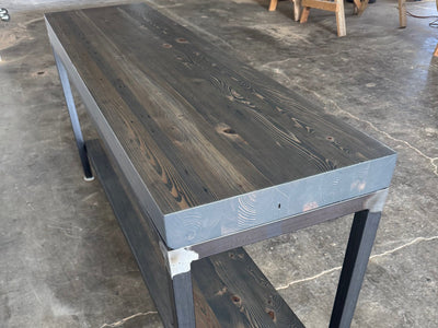 Grand Boulevard Reclaimed Wood Console XL w/ Shelf - Briarsmoke Finish