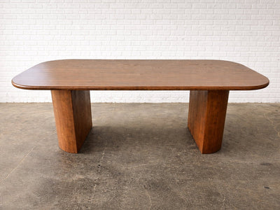 Olympia Reclaimed Oak Dining Table - Walnut Stain Finish