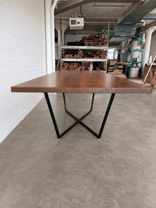 Strata Dining Table - Walnut Stain Finish