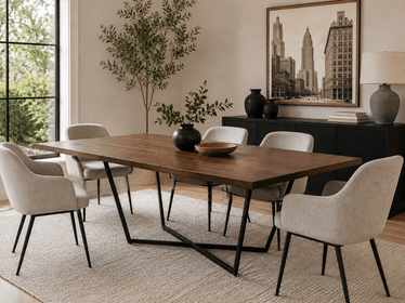 Strata Dining Table - Walnut Stain Finish