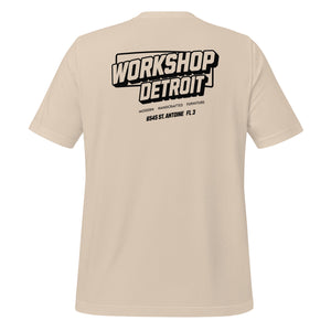 Workshop Detroit Modern Slant Logo Unisex T-shirt - Soft Cream