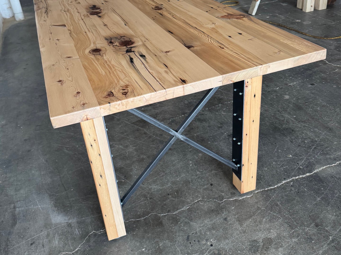 Urban Farmhouse Dining Table - Natural Finish