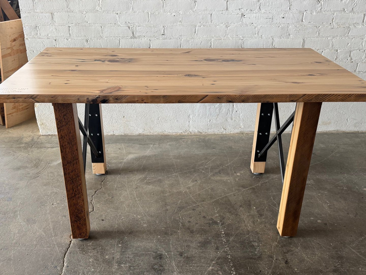 Urban Farmhouse Dining Table - Natural Finish