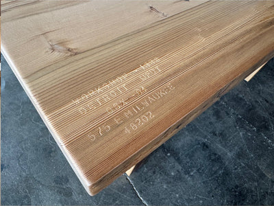 Urban Farmhouse Dining Table - Natural Finish