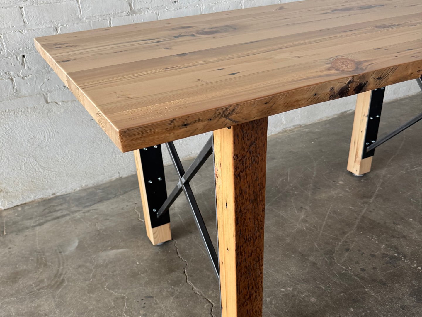 Urban Farmhouse Dining Table - Natural Finish