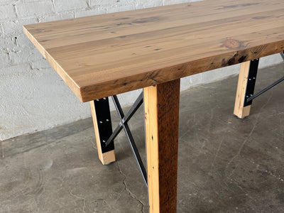 Urban Farmhouse Dining Table - Natural Finish