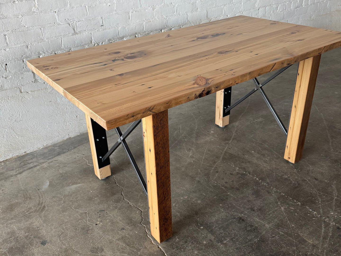 Urban Farmhouse Dining Table - Natural Finish
