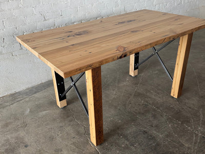 Urban Farmhouse Dining Table - Natural Finish