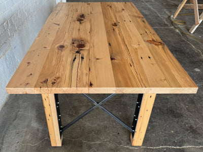 Urban Farmhouse Dining Table - Natural Finish