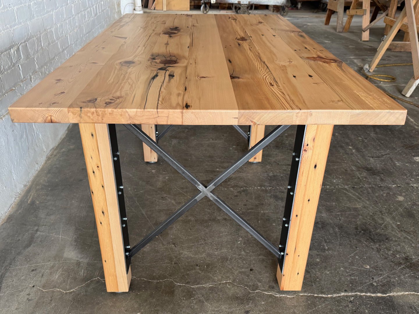 Urban Farmhouse Dining Table - Natural Finish