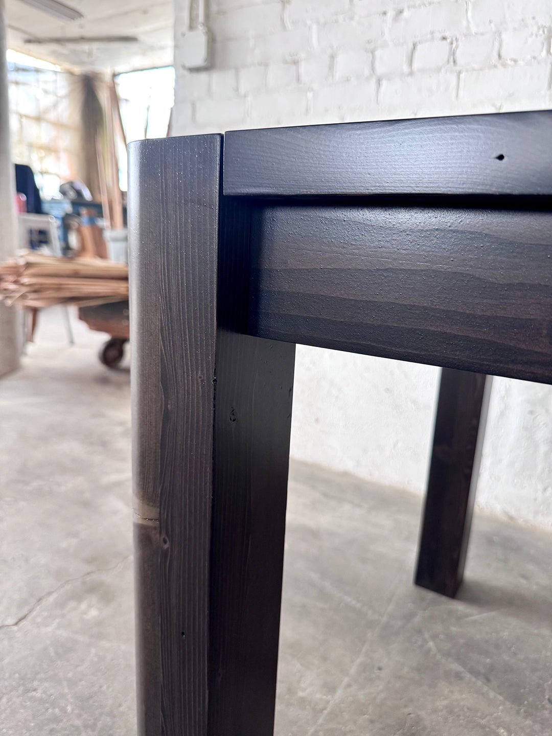 The Wanderer Dining Table - Black Stain Finish