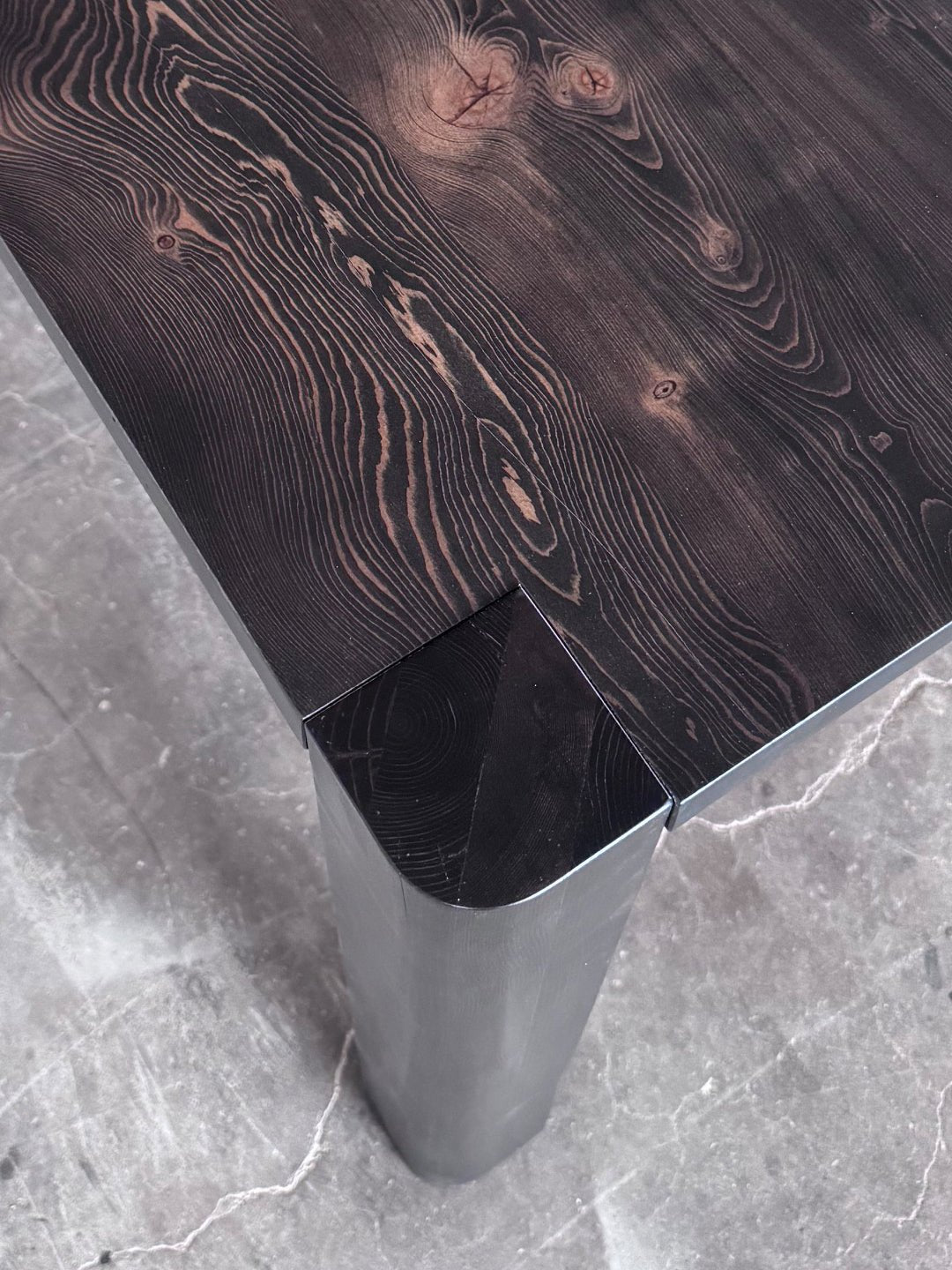 The Wanderer Dining Table - Black Stain Finish