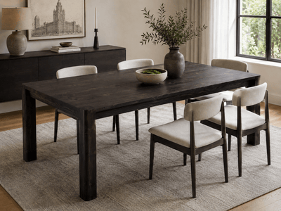 The Wanderer Dining Table - Black Stain Finish