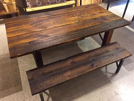 Urban Farmhouse Table - Walnut Stain Finish